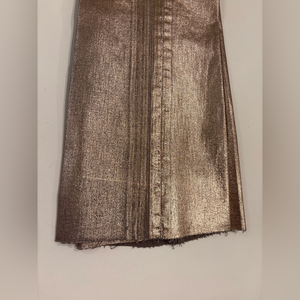 MOTHER Metallic Gold Jeans - Picture 4 of 6